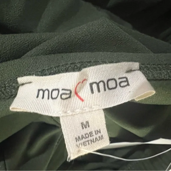 Moa Moa Olive Green Sleeveless Wide-Leg Jumpsuit - Picture 6 of 6